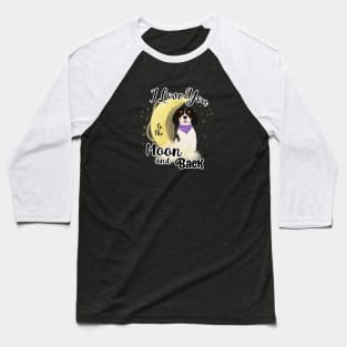 I love my Tri Colored Cavalier King Charles Spaniel to the Moon and Back Baseball T-Shirt